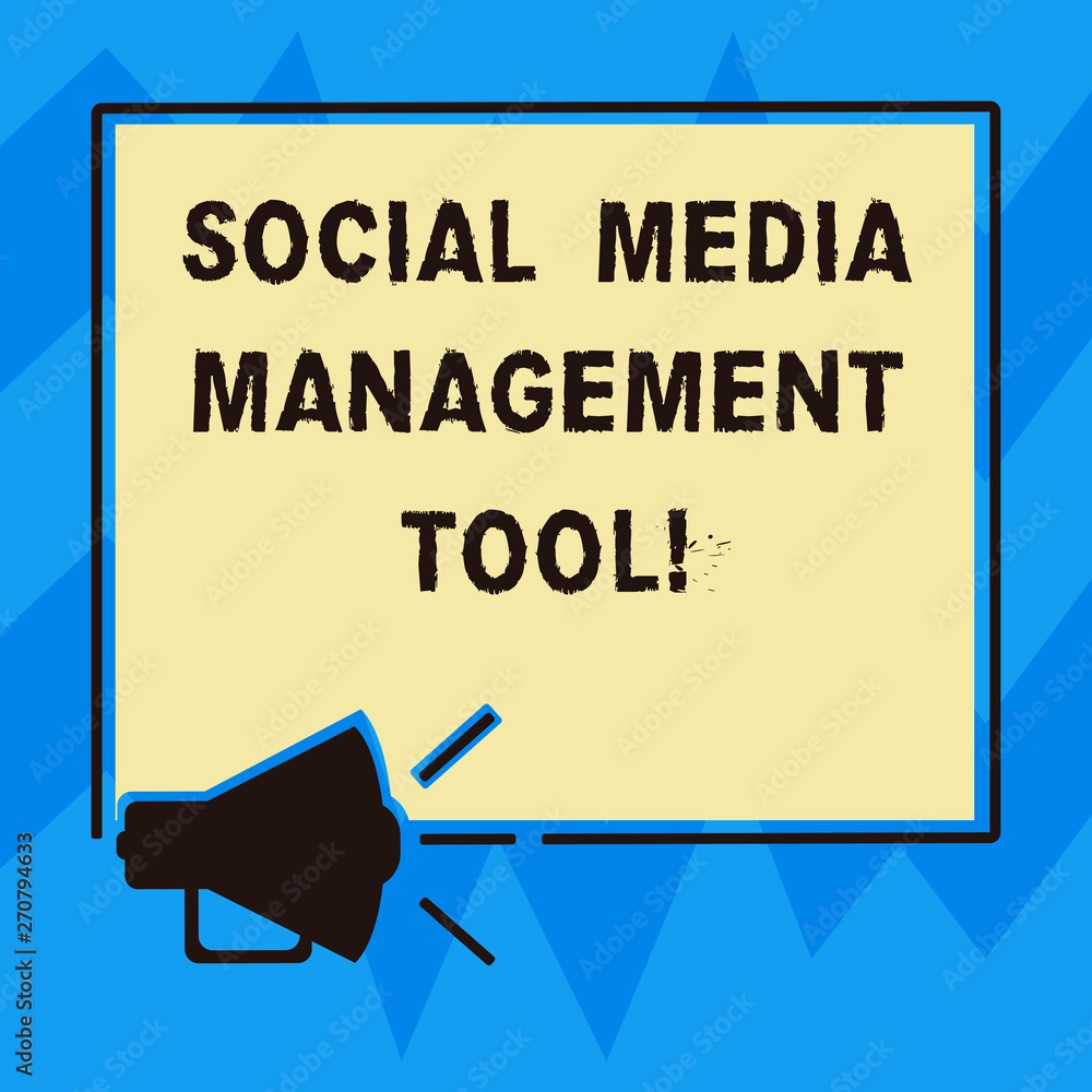 Poster text sign showing social media management tool. conceptual photo application for analysisage your on
