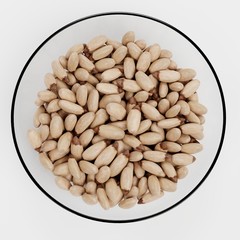 Realistic 3D Render of Pine Nuts