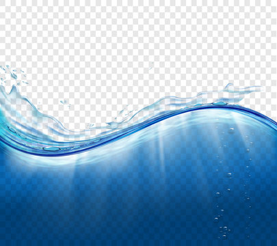 Water surface with waves and splashes.