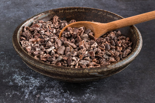 Cacao Nibs in a Bowl