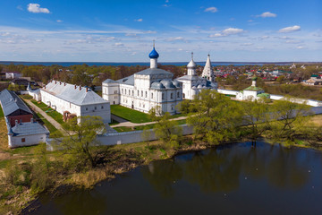 Panoramic view of Troitse-Danilov Monastery in Pereslavl-Zalessky, Russia. The Golden Ring of Russia.