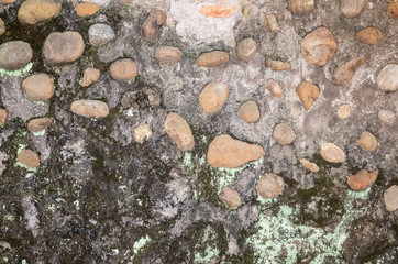 moisture aged cement brick wall background