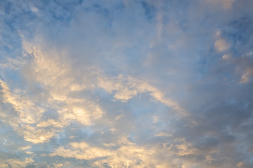 Fototapeta na wymiar background of sunset clouds on heaven