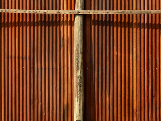 old zinc wall with rust texture background