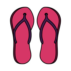 summer flip flops accessories icons