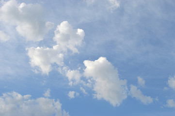 Blue sky with white clouds 