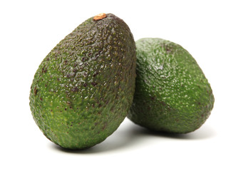 Avocado on white background
