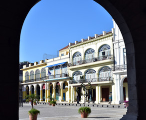 Plaza Vieja with restored houses, colonial buildings, Havana, Cuba