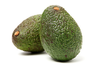 Avocado on white background