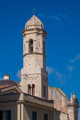 Fototapeta na wymiar Sassari Cathedral (Duomo di Sassar, Cattedrale di San Nicola), Sardinia, Italy. Romanesque (12th century) with Gothic, Renaissance, Baroque and Neoclassical elements.