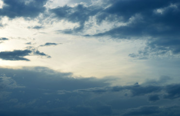 Naklejka na ściany i meble Blue sky with white clouds 