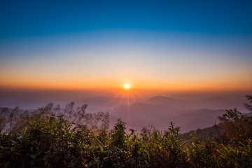 Aerial view, landscape from the top of mountain