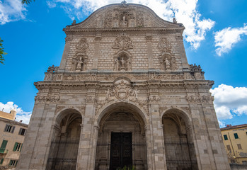 Sassari Cathedral (Duomo di Sassar, Cattedrale di San Nicola), Sardinia, Italy.  Romanesque (12th century) with Gothic, Renaissance, Baroque and Neoclassical elements.