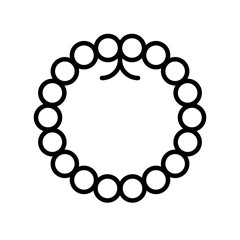 Obraz premium Necklace vector illustration, Isolated line style icon