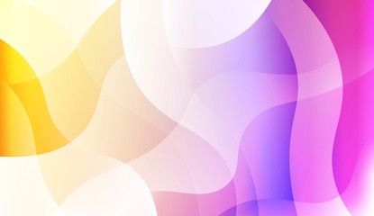 Abstract Wavy Background. For Futuristic Ad, Booklets. Vector Illustration with Color Gradient.