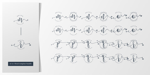 feminine floral logo editable