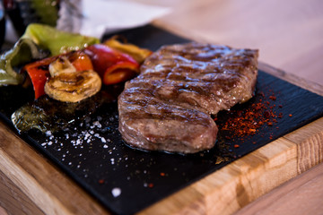 Juicy grilled steak