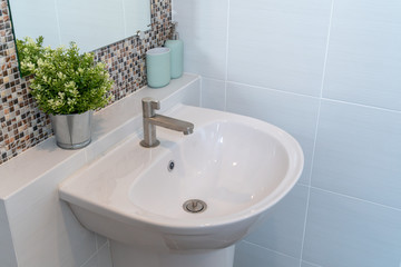 Bathroom interior in new luxury home
