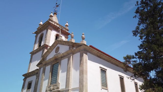 Vew of the Parochial Church in the historic center of the village of Arcos de Valdevez.