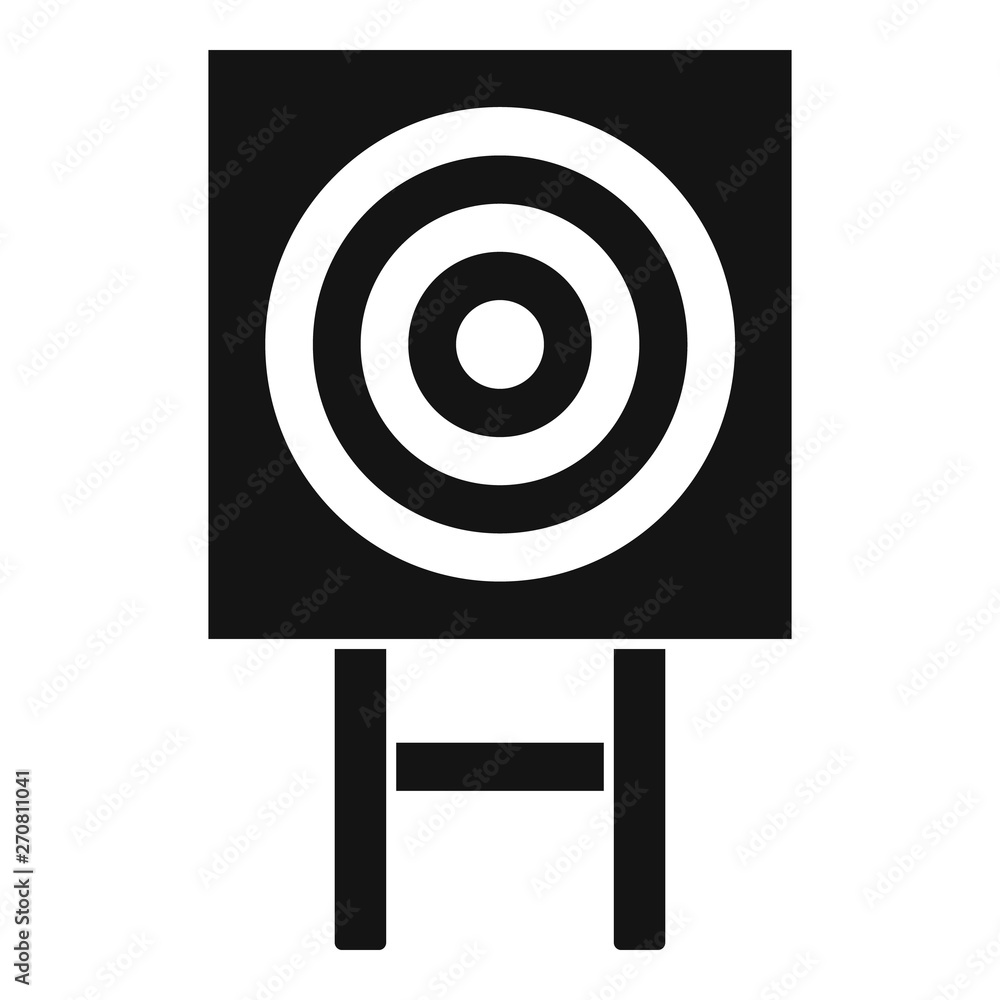 Poster paper arch target icon. simple illustration of paper arch target vector icon for web design isolated