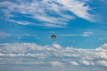 paragliding in the sky