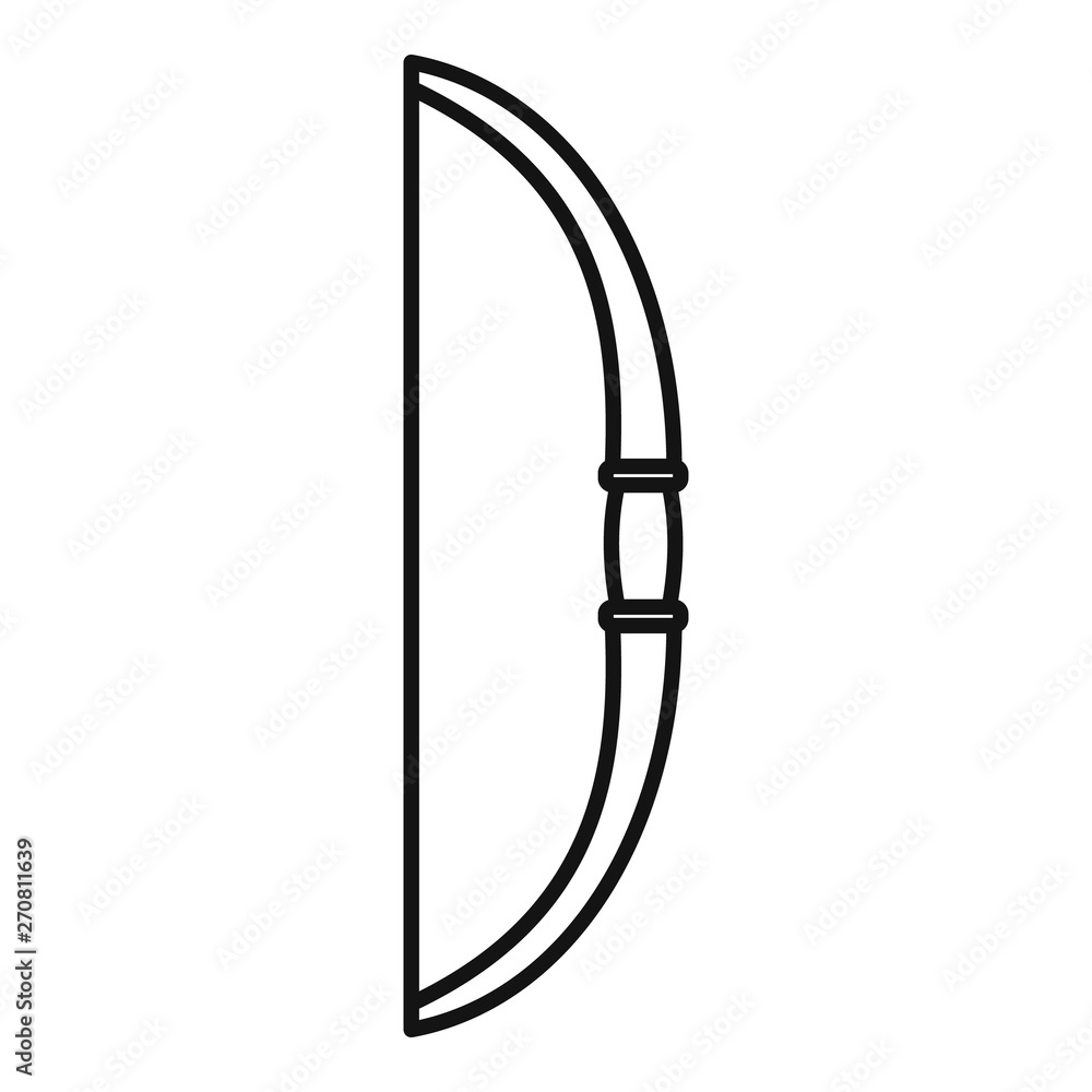 Poster bow weapon icon. outline bow weapon vector icon for web design isolated on white background