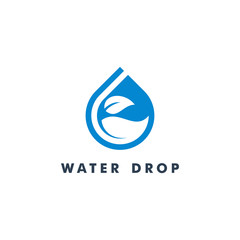 water drop logo template, environmental icon design - vector