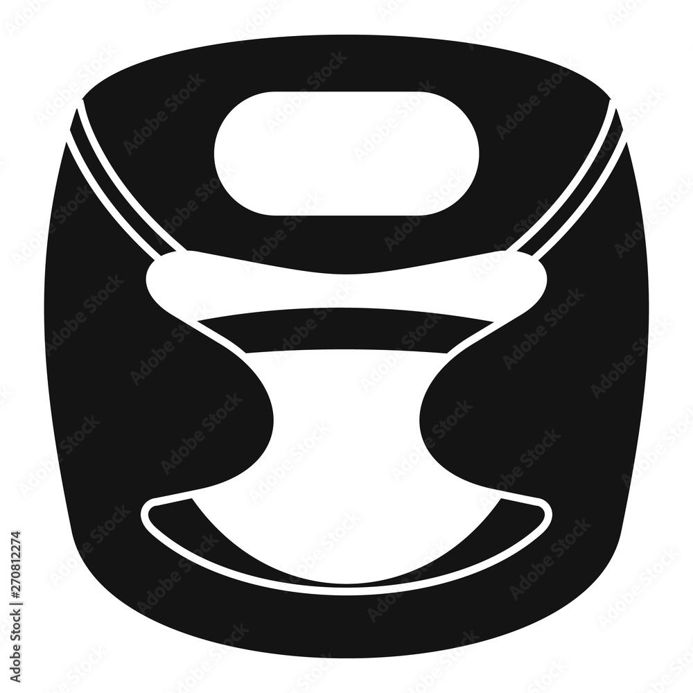 Poster boxing helmet icon. simple illustration of boxing helmet vector icon for web design isolated on whit