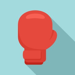 Boxing glove icon. Flat illustration of boxing glove vector icon for web design