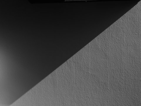 Shadow On White Wall Minimalism Style