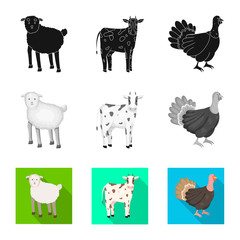 Vector design of breeding and kitchen  sign. Set of breeding and organic  stock symbol for web.