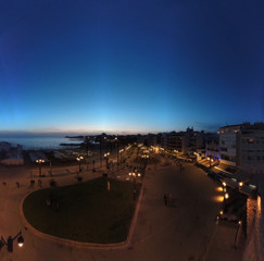 Panoramic view of Sitges, village of Barcelona,Spain. Aerial photo