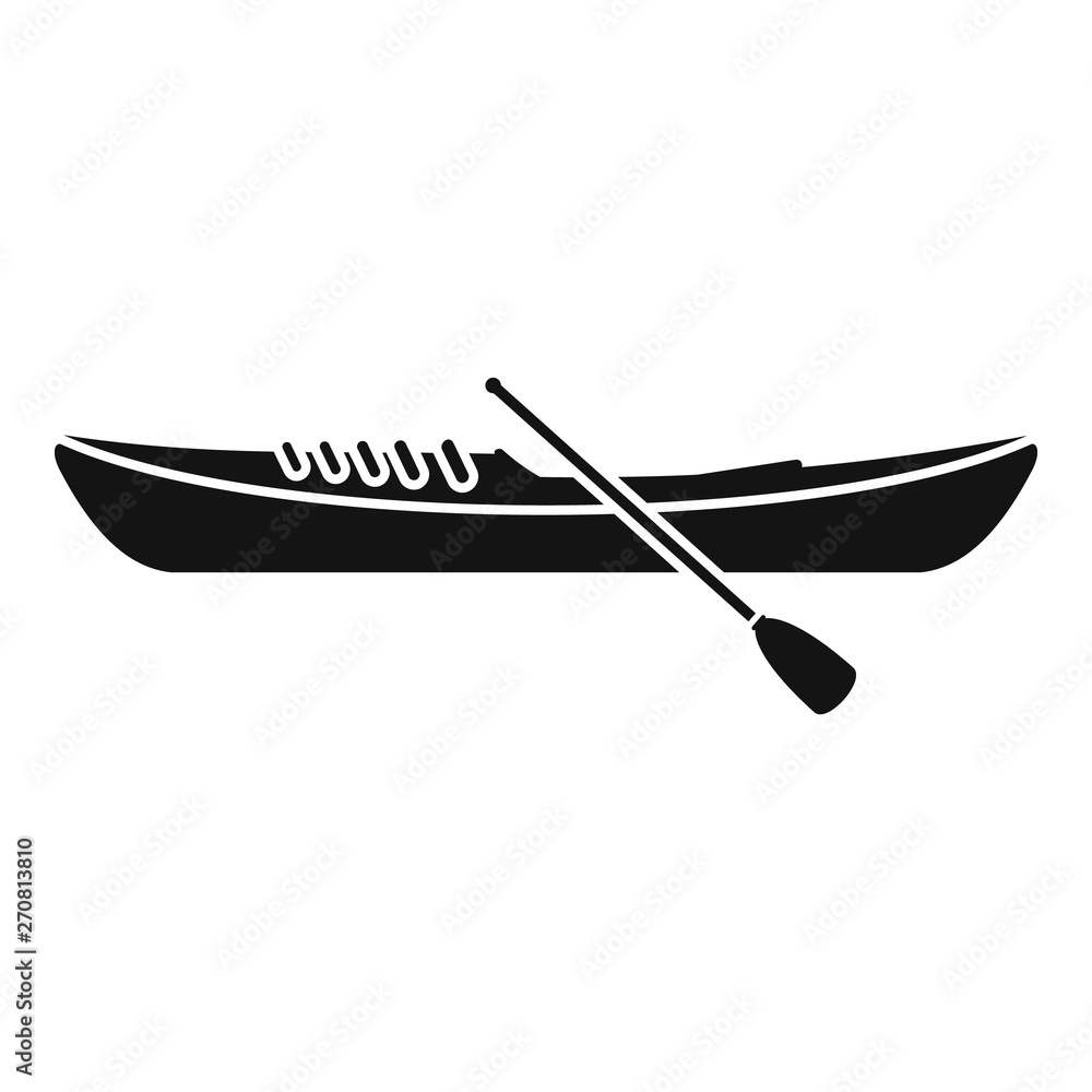 Aufkleber speed kayak icon. simple illustration of speed kayak vector icon for web design isolated on white ba