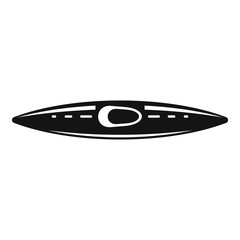 Fototapeta na wymiar Rafting kayak icon. Simple illustration of rafting kayak vector icon for web design isolated on white background