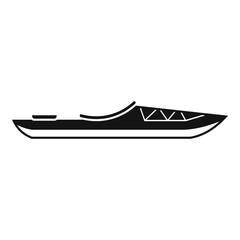 Rafting boat icon. Simple illustration of rafting boat vector icon for web design isolated on white background