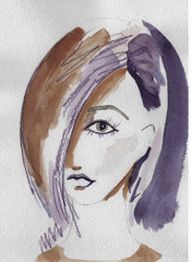 sketch portrait of a woman
