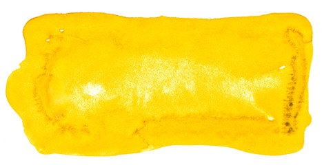 Vibrant Yellow watercolor abstract background, stain, splash paint, stain, divorce. Vintage paintings for design and decoration. With copy space for text.