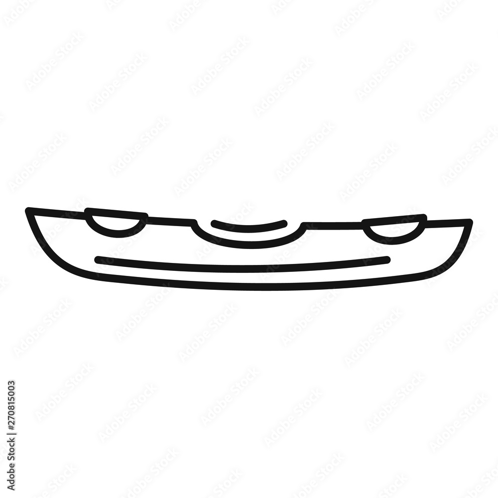 Poster side view kayak icon. outline side view kayak vector icon for web design isolated on white backgroun