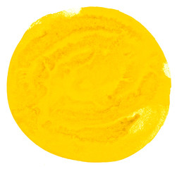 Vibrant Yellow watercolor abstract background, stain, splash paint, stain, divorce. Vintage paintings for design and decoration. With copy space for text.