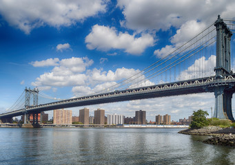 Manhattan Bridge in New York City.
