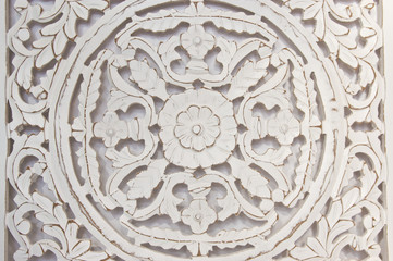 White wooden ornamental background
