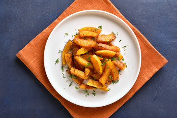 Baked pumpkin slices