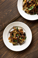 Fried beef liver with onion