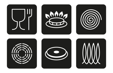 Symbole różnych rodzajów palników