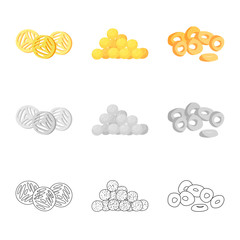 Vector illustration of Oktoberfest and bar symbol. Collection of Oktoberfest and cooking vector icon for stock.