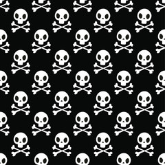 Human vector stylized skull and bones. Great for label, print, packaging, fabric. Modern vector design for the fabric.