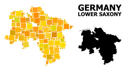 Golden Square Pattern Map of Lower Saxony State