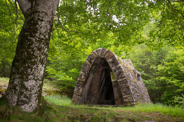 Mountain refuge in the moncayo mountain in zaragoza spain..