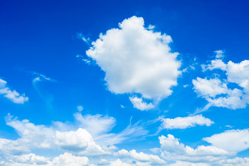 Naklejka na ściany i meble Clouds on Blue Sky Background