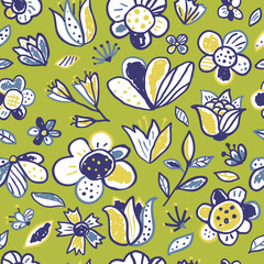 Floral pattern with wild flowers